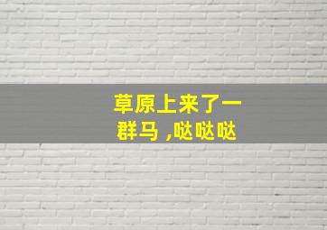 草原上来了一群马 ,哒哒哒